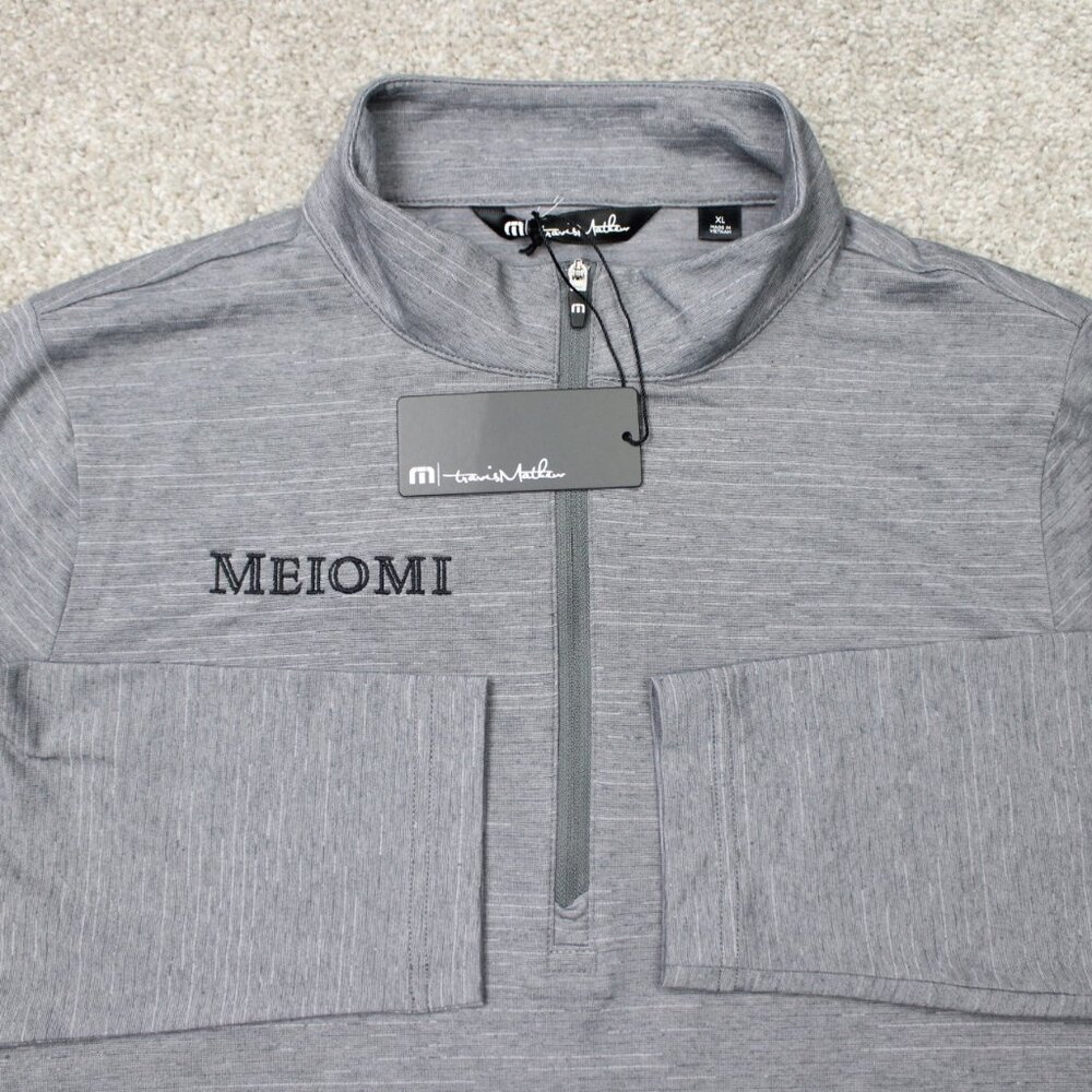 Travis Mathew Sweatshirt NWT Womens XL Gray Crestview 1/4 Zip Golf Long Sleeveb‎